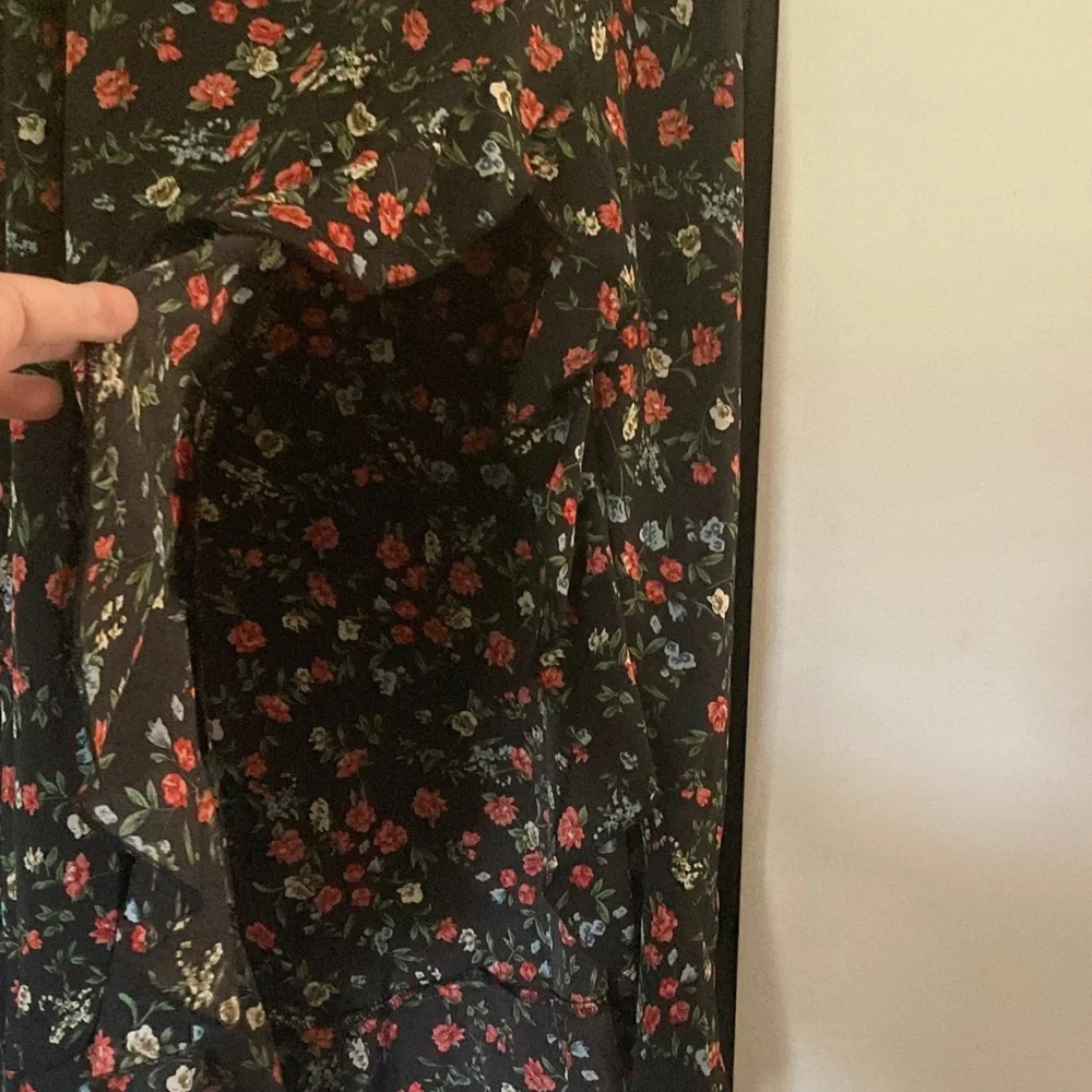 SHEIN Black Floral Maxi Skirt with split - Picture 2 of 8